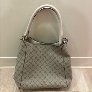 Nine West Elegant Gray Patterned Shoulder Bag